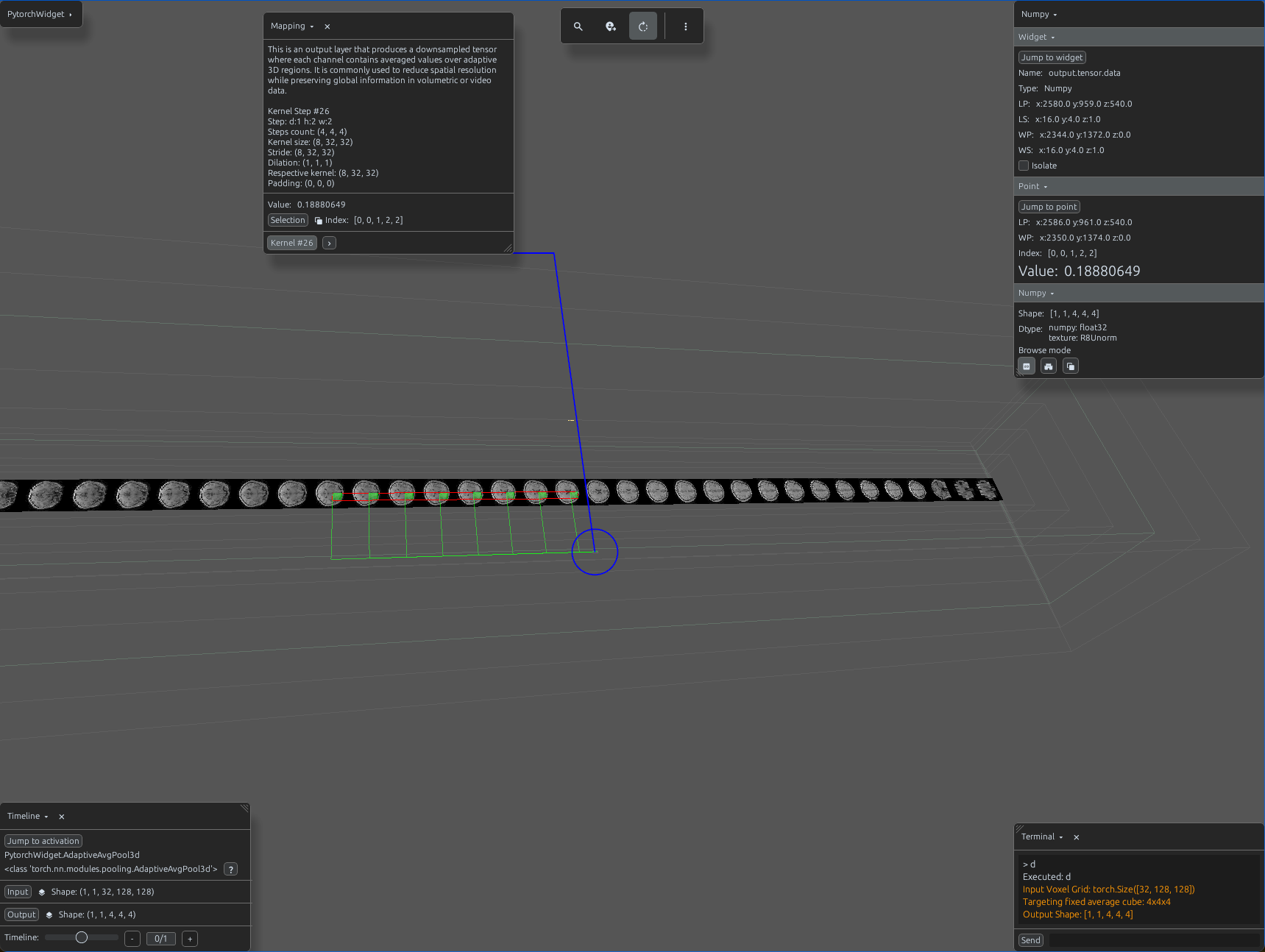 AdaptiveAvgPool3d activations