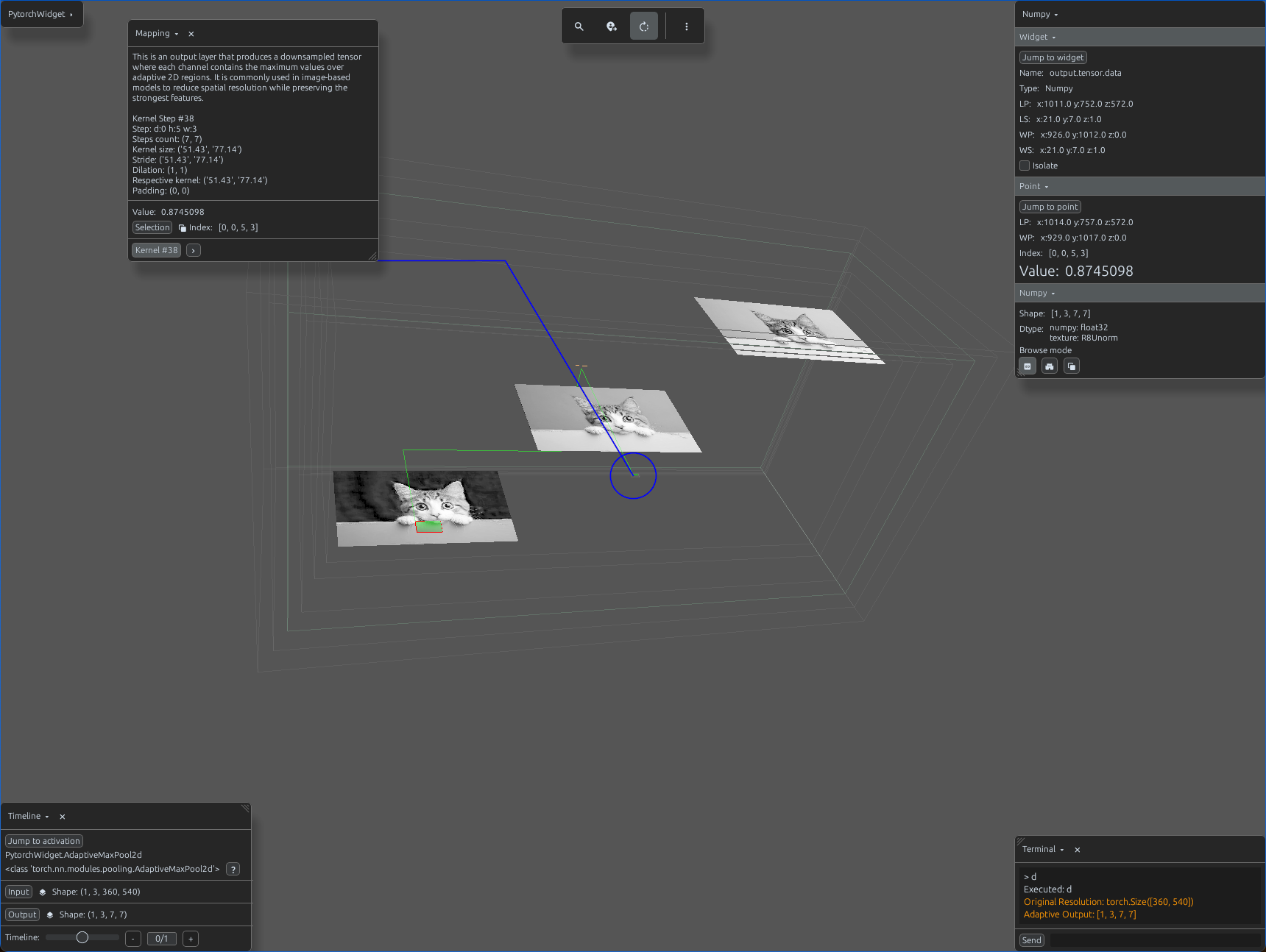 AdaptiveMaxPool2d activations