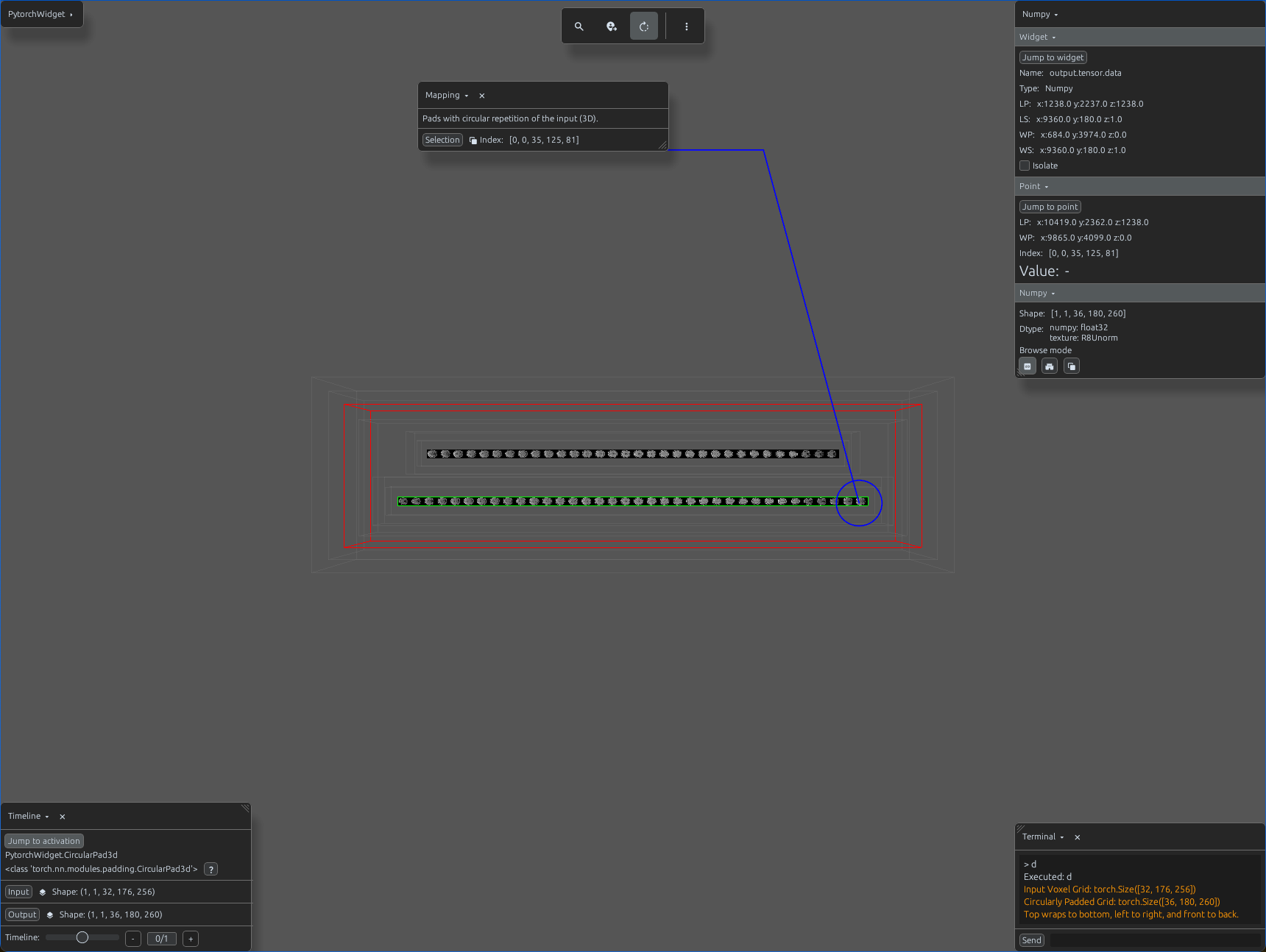 CircularPad3d volumetric wrap visualization