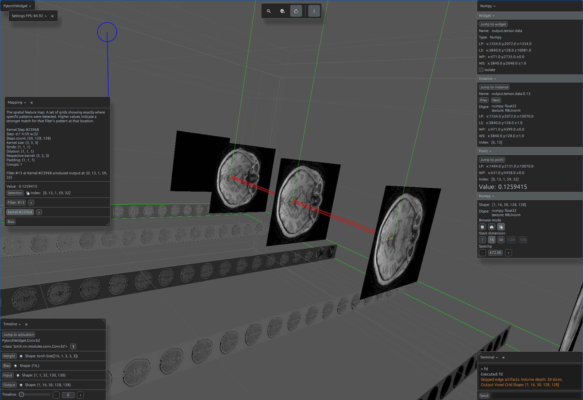 Conv3d volumetric features