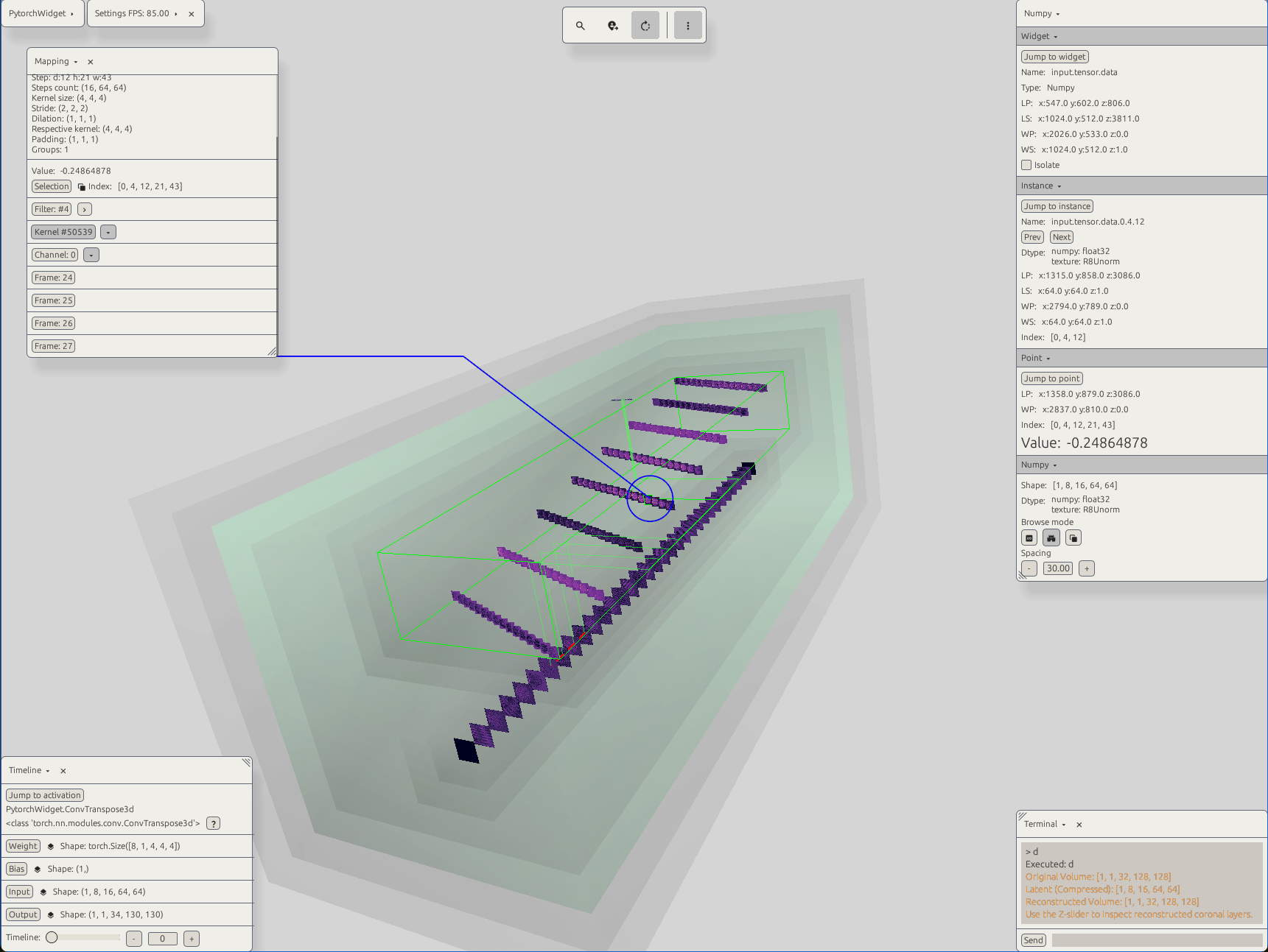 ConvTranspose3d Plasma colormap