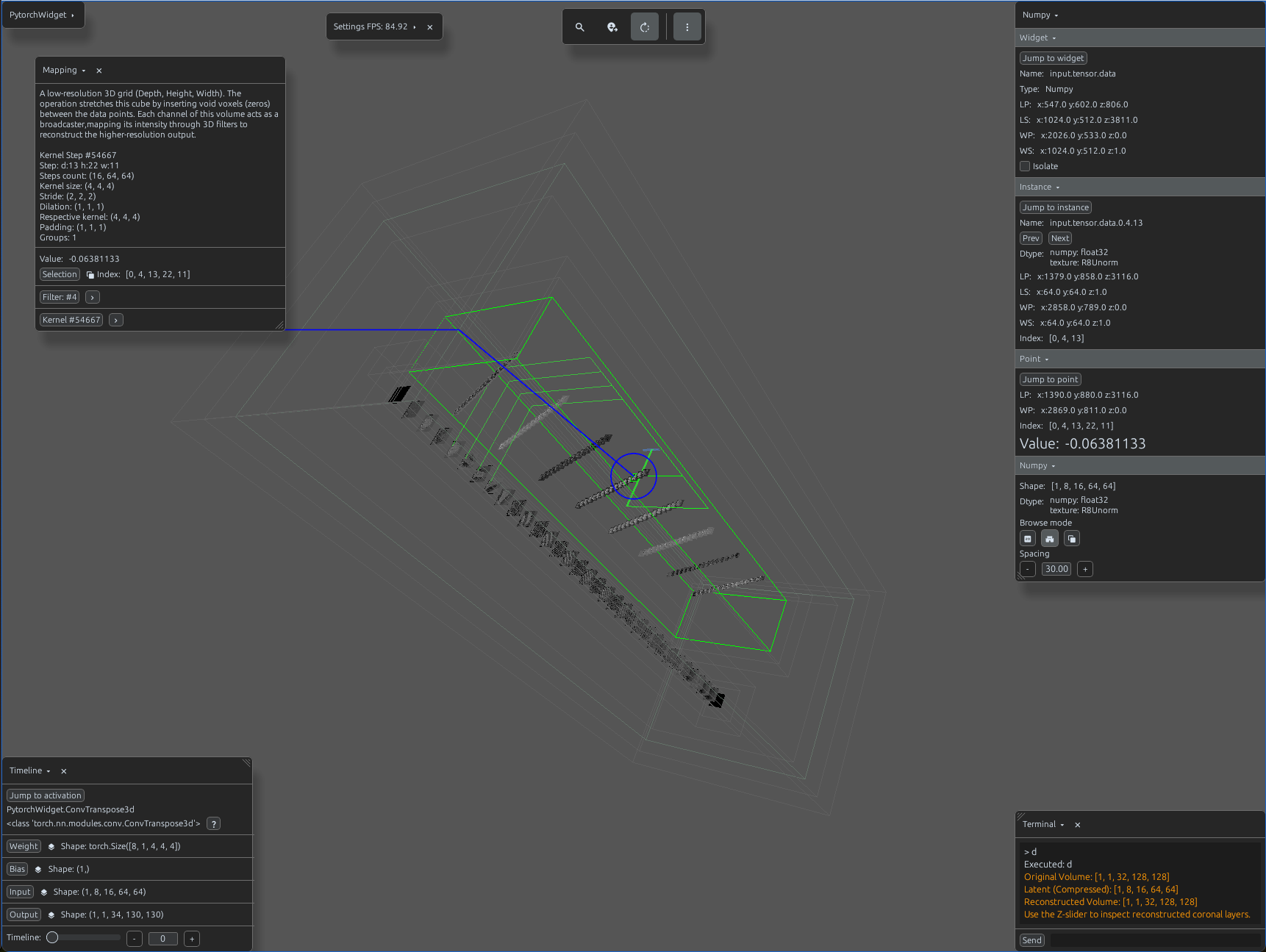 ConvTranspose3d voxel mapping