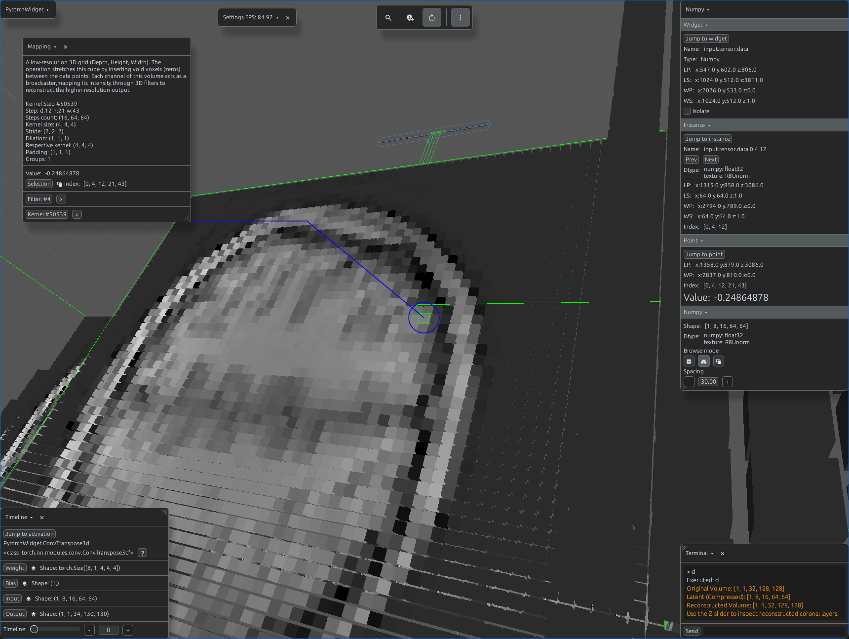 ConvTranspose3d weights
