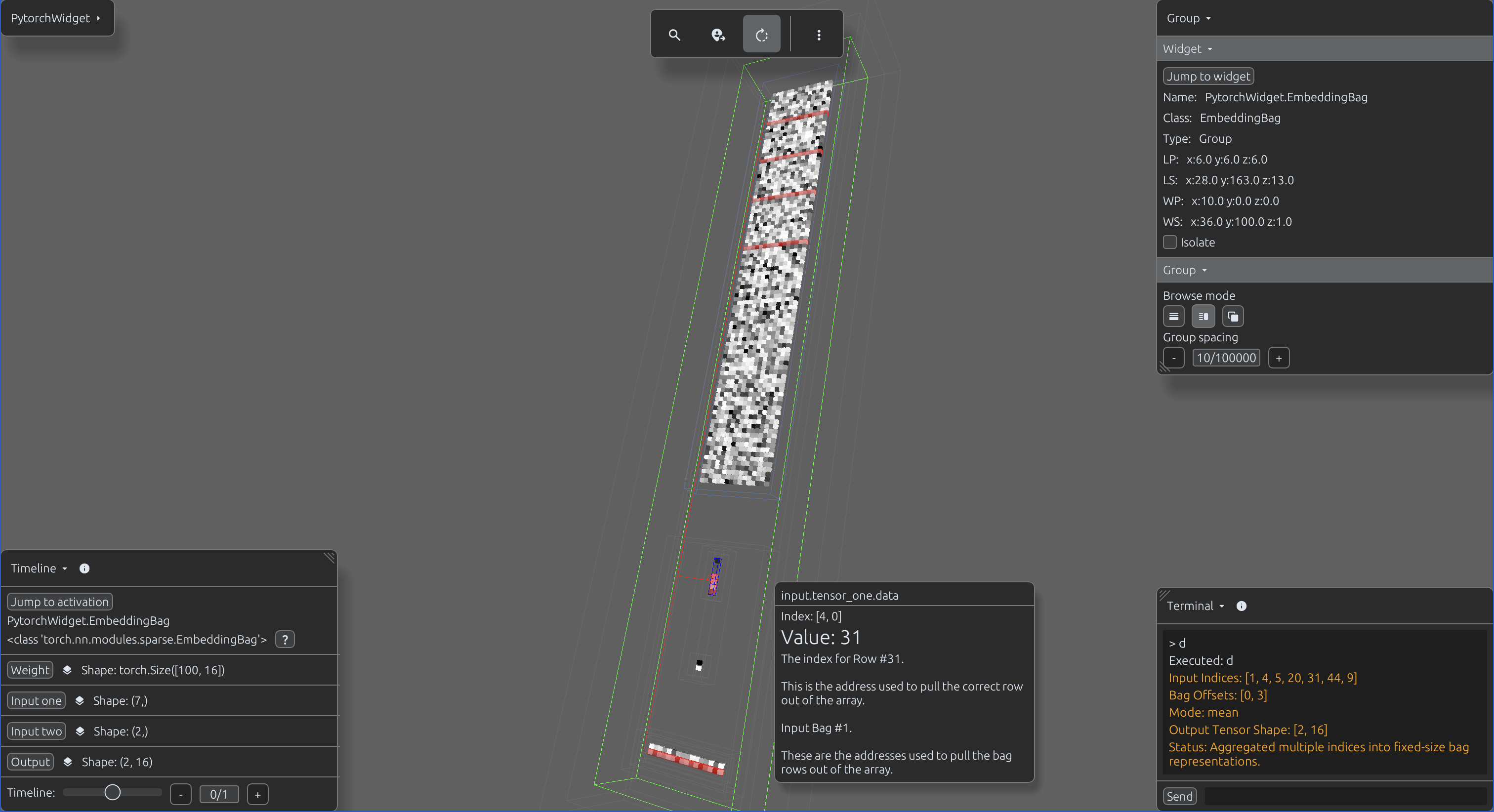 EmbeddingBag indices and offsets mapping