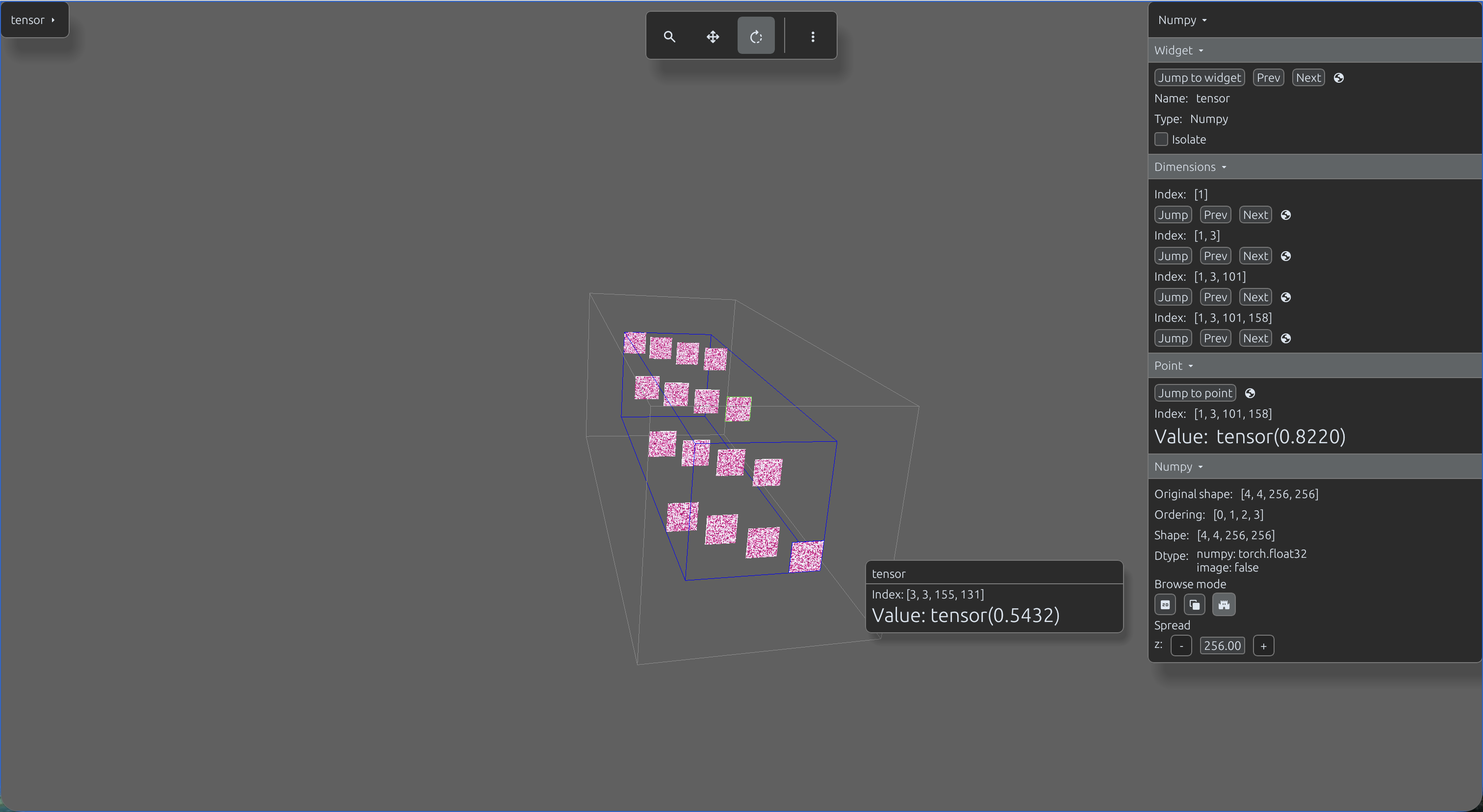 Single Tensor Visualization